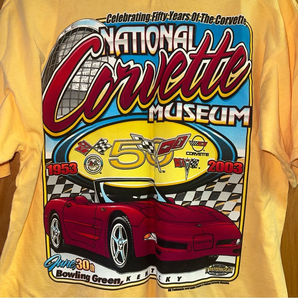 Comfort Colors National Corvette Museum T-shirt Unisex Large Orange - Picture 4 of 6